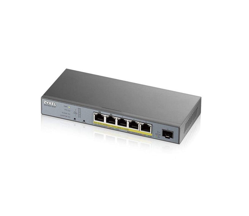Zyxel 5-Port Gigabit PoE+ Switch | Smart-Managed | 3x PoE+ and 2x PoE++ Ports | 60 Watt Budget and 1 SFP | Nebula Cloud Managment | Long Range [GS1350-6HP] - Image 3